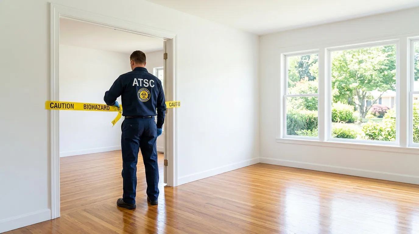 Certified biohazard cleanup crew performing Crime Scene Cleanup in Cutler